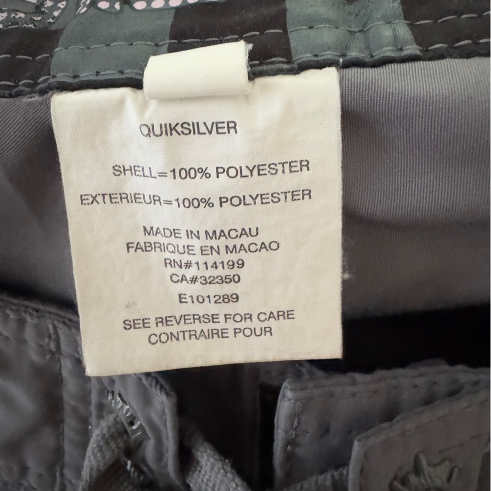 Quiksilver Men’s Gray Board Shorts Size 38‎ Surf Swim Trunks - Picture 5 of 10